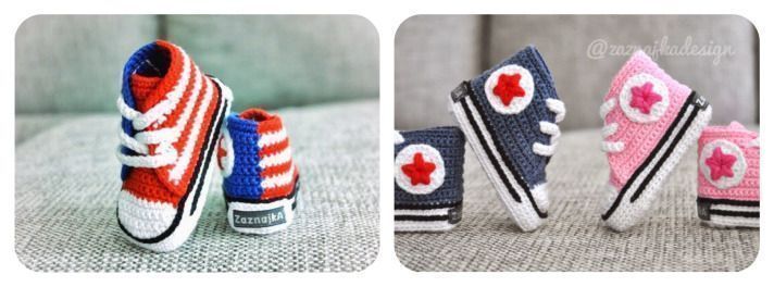 Patucos bebé All Star a crochet
