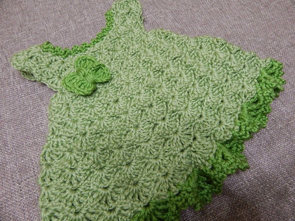 Vestido color Pistacho para Bebe niña en Crochet