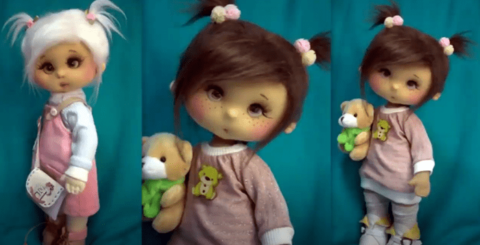 Ojos para muñeca con botones normales