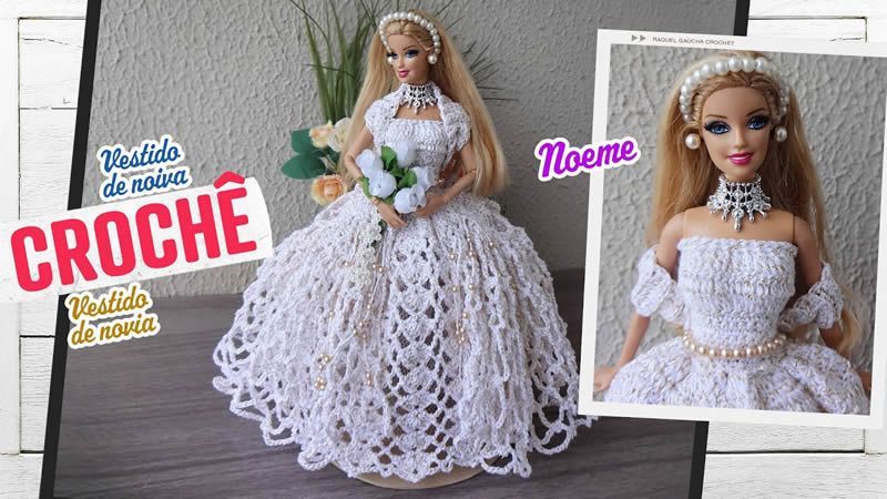 Vestido de Novia para Barbie a crochet