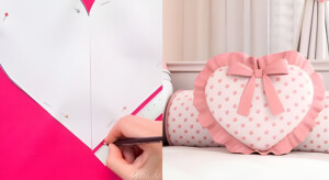 cojín o corazón de tela