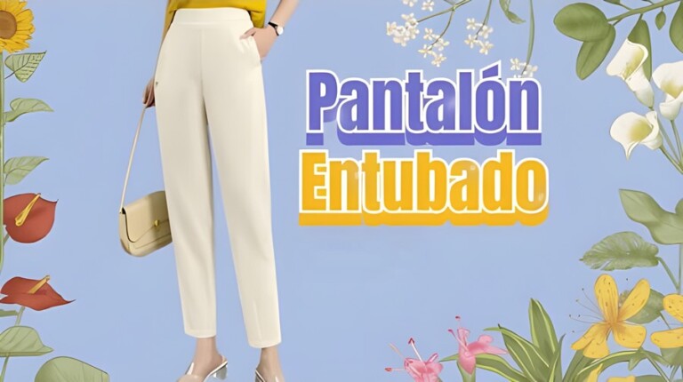 Pantalón de tubo con pretina