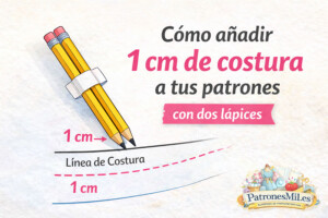 Cómo Añadir 1 cm de Costura a tus Patrones | Truco de los Dos Lápices