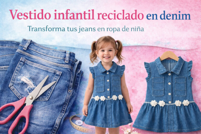 Cómo hacer un vestido infantil reciclando jeans