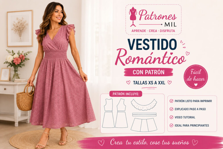 vestido romantico cruzado de verano