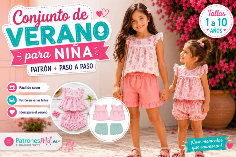 conjunto infantil con blusa y pantalon corto