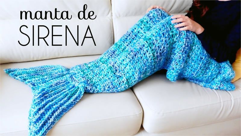 DIY Manta cola de sirena a Crochet