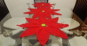 DIY Flor en crochet para Navidad
