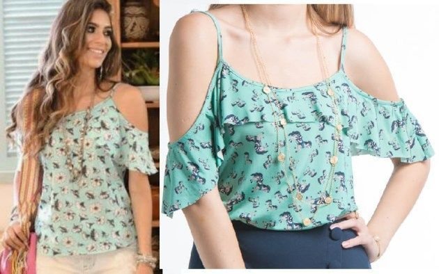 Patrón Blusa hombros descubiertos con - Patrones gratis