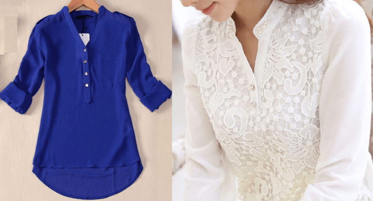 Patrón blusa con abertura