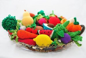 Frutas y vegetales amigurumi