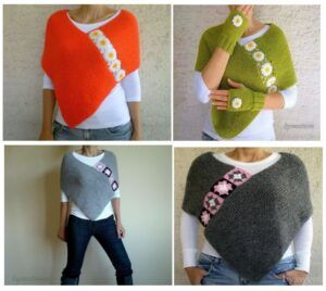 DIY poncho asimétrico a crochet