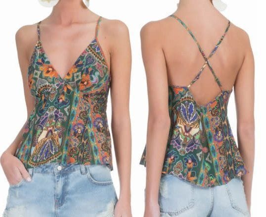 Blusa acampanada con escote V