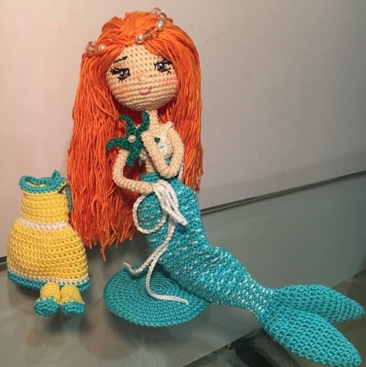 muñeca amigurumi sirenita