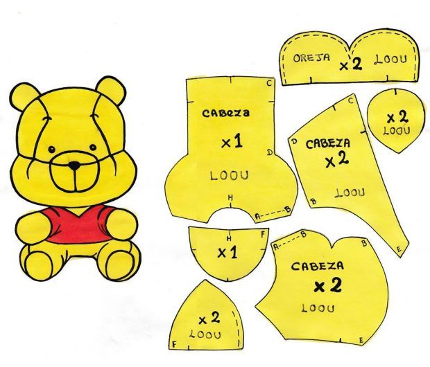 Patrón de Winnie Pooh Baby