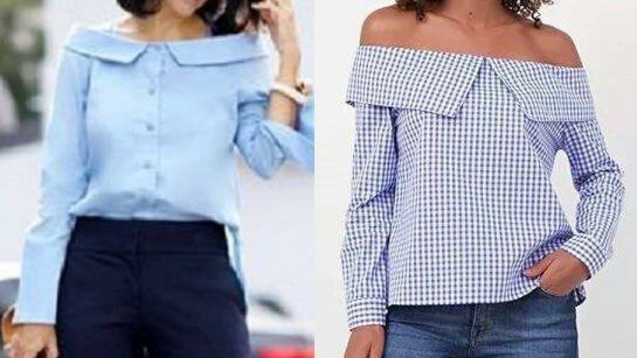 Patrón de Camisa manga larga sin hombros - Patrones gratis