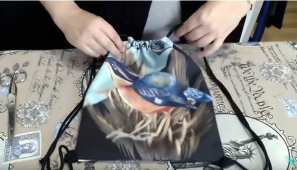 mochila saco cierre cordon