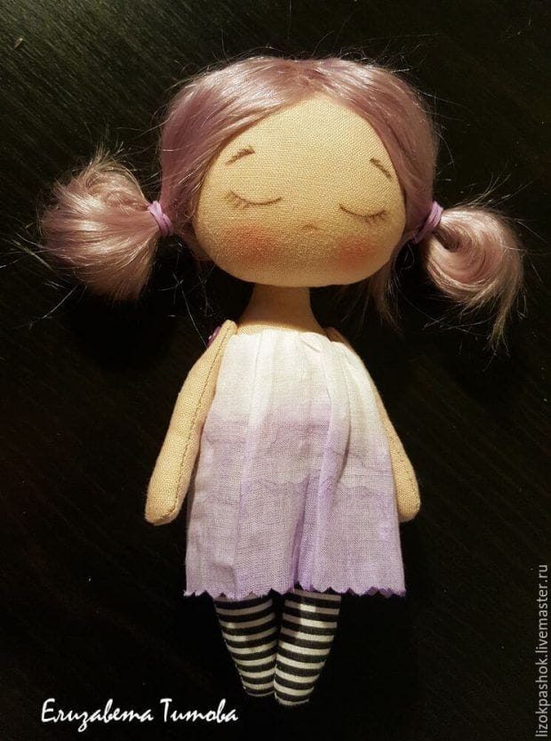 DIY Muñeca de tela mariposa lavanda