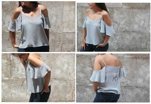 DIY Blusa de verano sin hombros