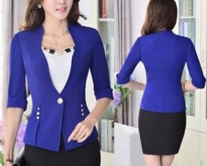 Chaqueta cuello ondulado
