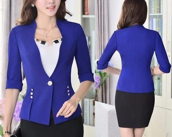 Chaqueta cuello ondulado