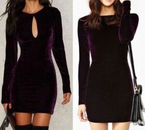 vestido ajustado manga
