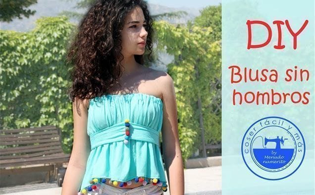 DIY Top o blusa sin hombros