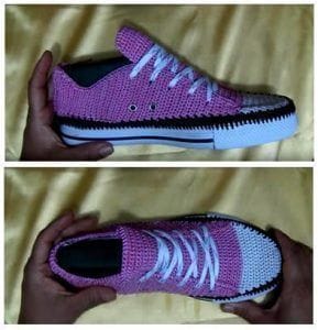 DIY Tenis converse hecho en crochet