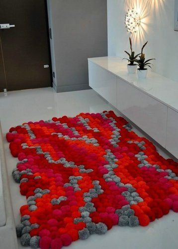 DIY Alfombra de pompones paso a paso