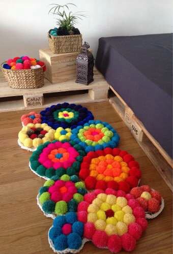 DIY Alfombra de pompones paso a paso