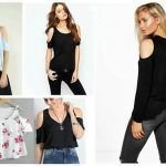 Blusa acampanada con hombros descubiertos