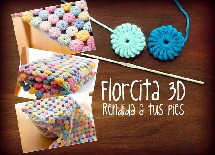 Como hacer una Flor 3D a crochet