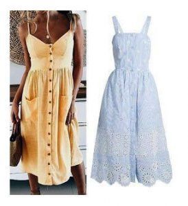 Vestido de alcinha chemisier
