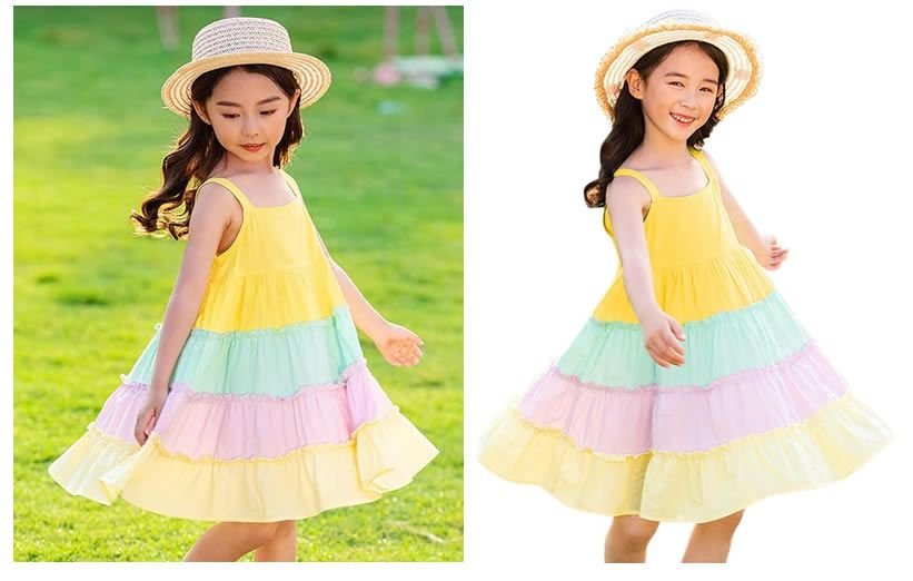 Vestido infantil con volante