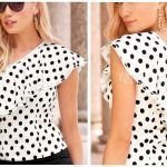 Blusa entallada con un solo hombro