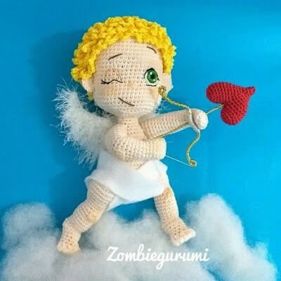 Cupido amigurumi patrón gratis