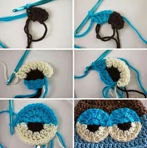 Como tejer #ojos a #crochet #amigurumi super fáciles de hacer 