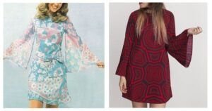 Vestido con manga de campana