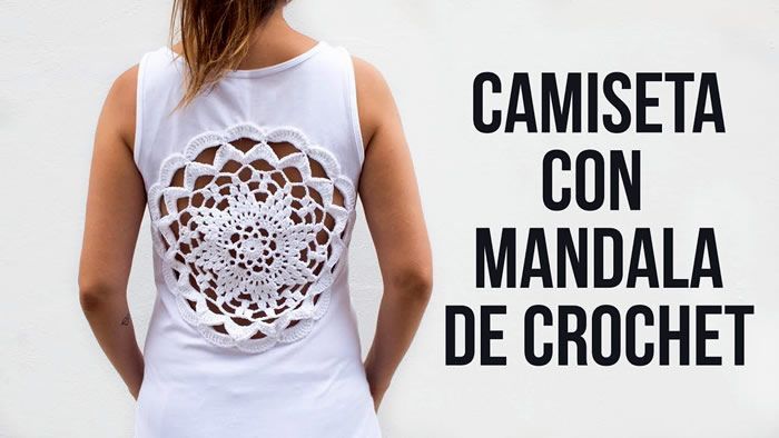 Camiseta con mándala tejido a crochet paso a paso