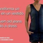 DIY Transforma jeans o pantalón vaquero en vestido