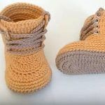 Botas militar para bebé a crochet