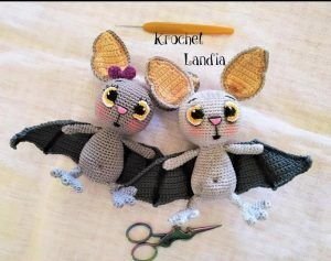 Murciélago amigurumi Miko con patrón