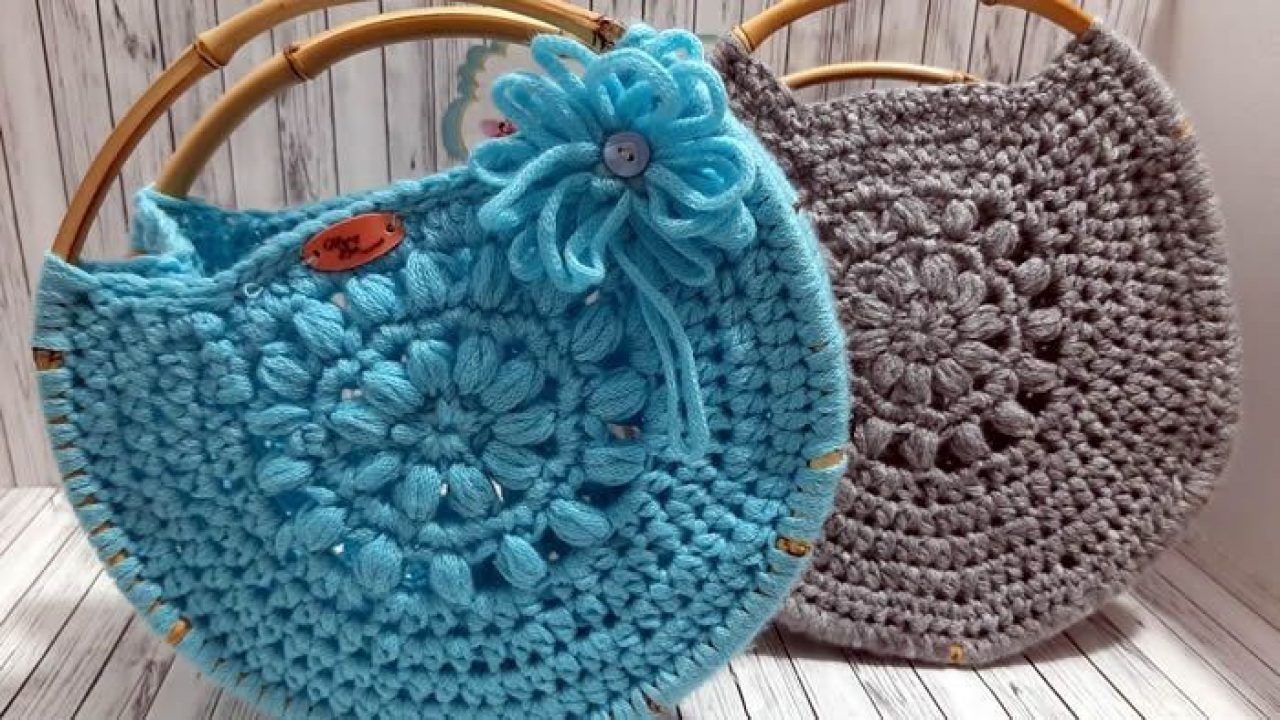 Bolso Bambú tejido a crochet paso a paso - Patrones gratis