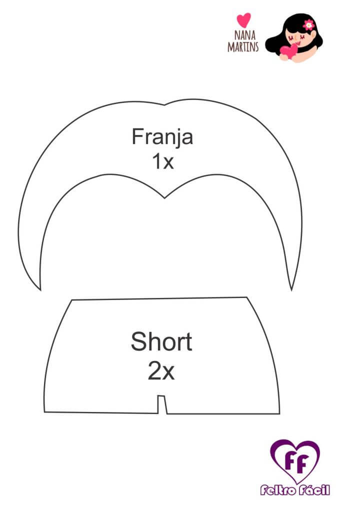 Muñeca de fieltro con moldes 4