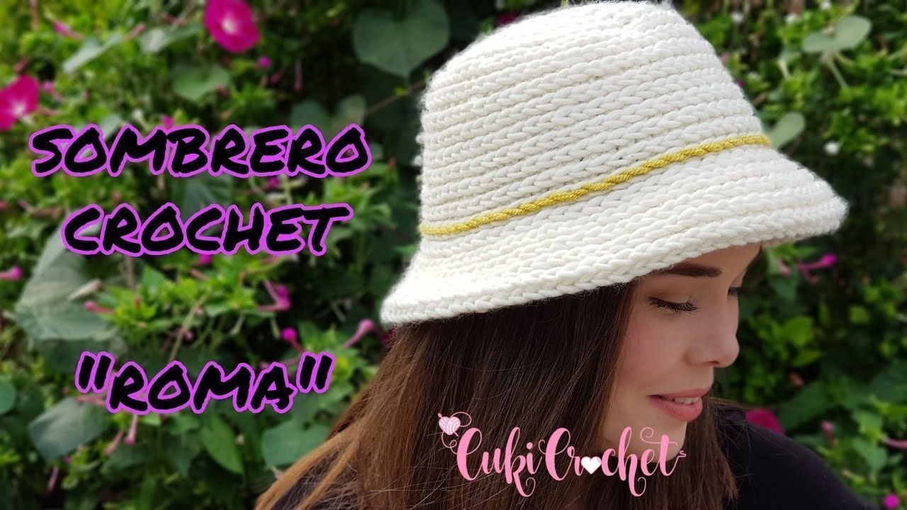 Guiño Letrista Abierto Sombrero a crochet modelo Roma - Patrones gratis