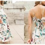Vestido de tirantes con lazo en la espalda