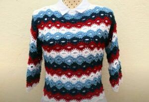 Jersey de primavera tejido a crochet paso a paso