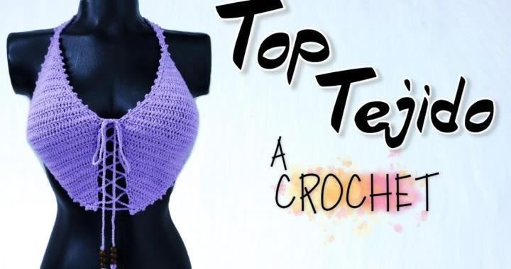 Top Diamante tejido a crochet paso a paso