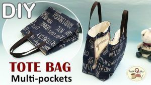 Bolso de mano multibolsillo con cremallera paso a paso