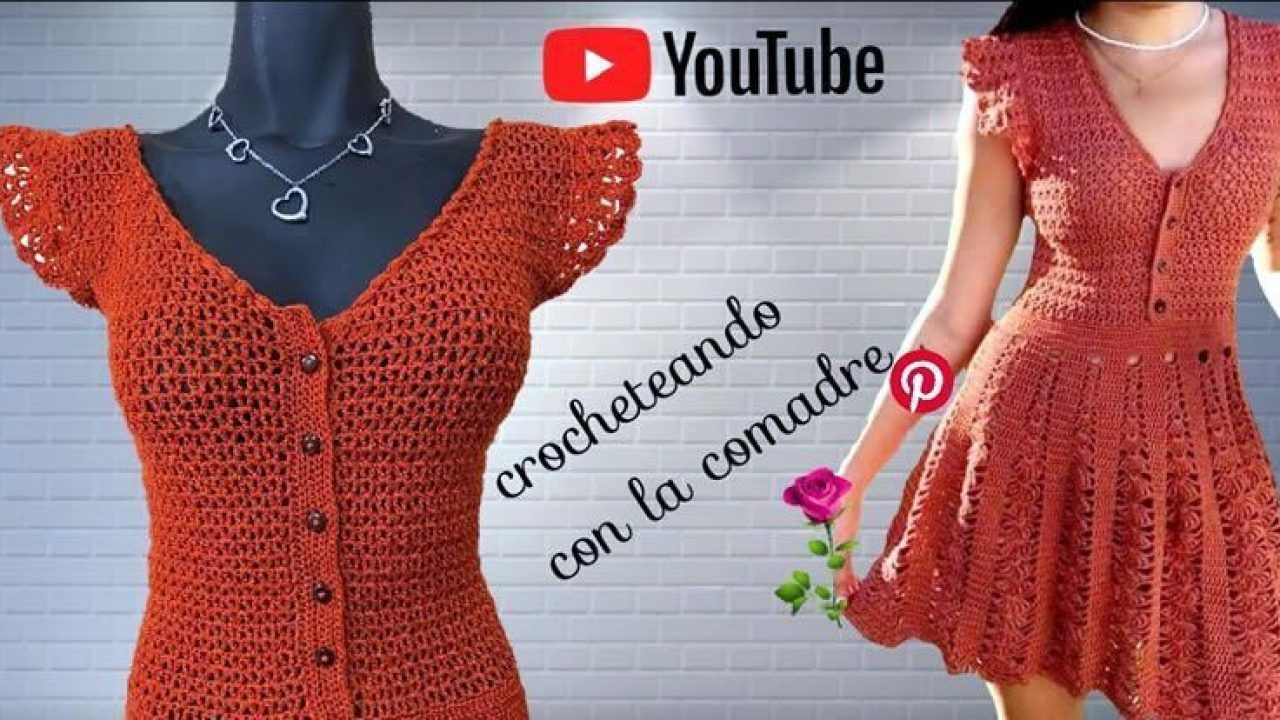 Vestido a crochet primavera verano - Patrones gratis
